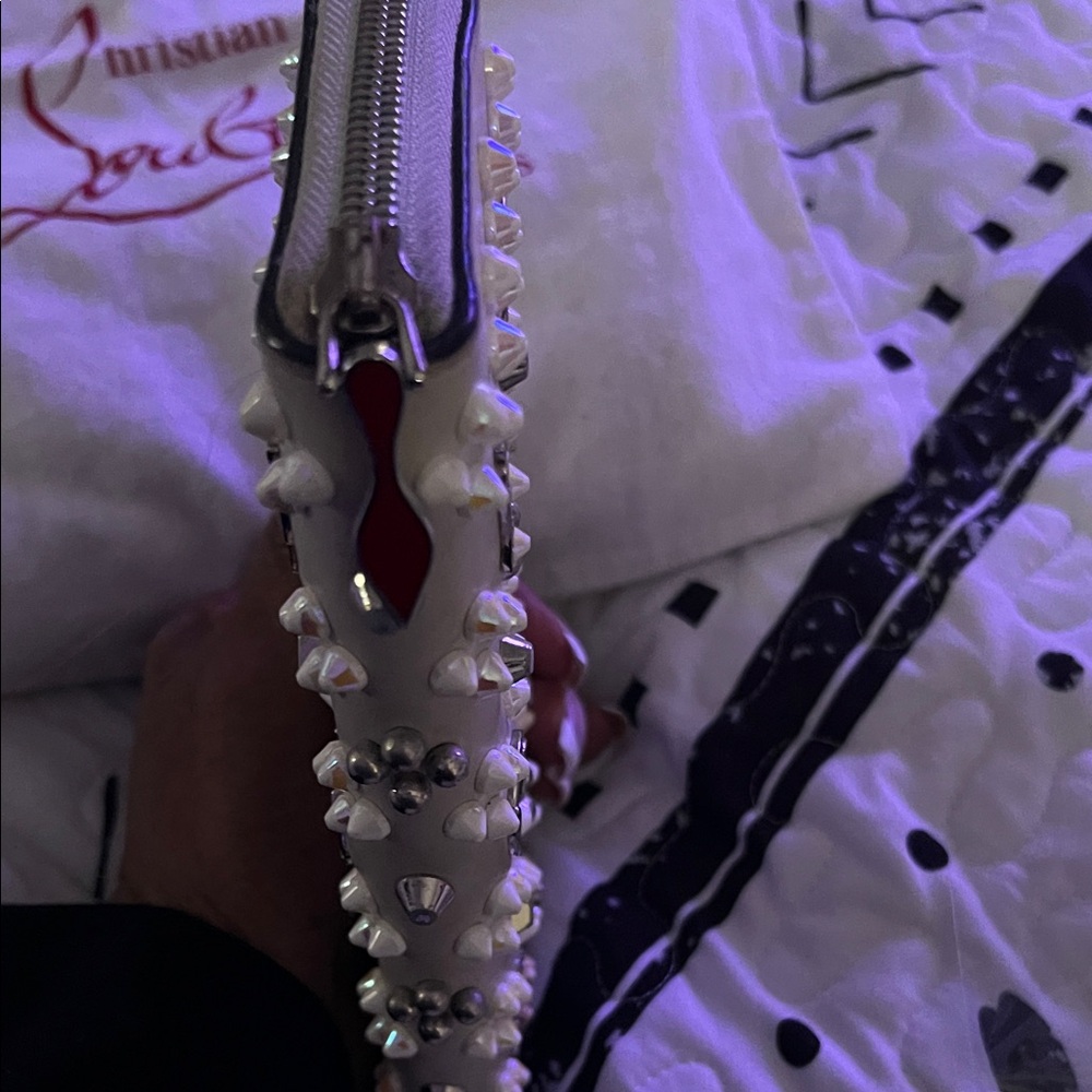 Christian Louboutin Taupe Embellished Wallet - Picture 3 of 4